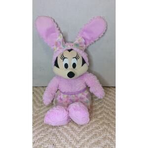 Minnie Mouse Easter bunny bow tutu Disney NWOT Pink Plush Toy Stuffy